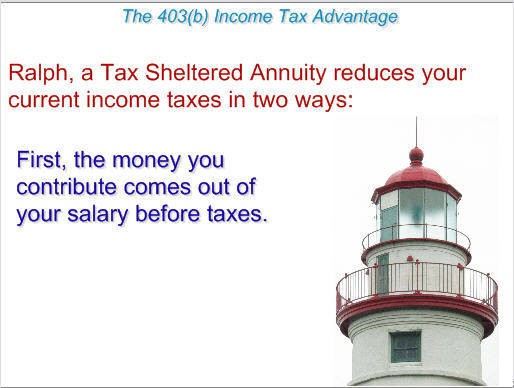 ImagiSOFT STRS 403(b) Tax Advantage Presentation